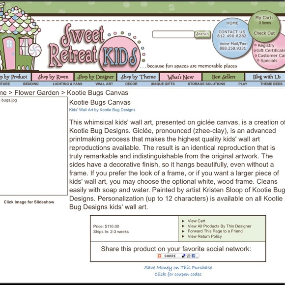 Kootie Bug Designs Alligator w/pearls giclee - Picture 7 of 7